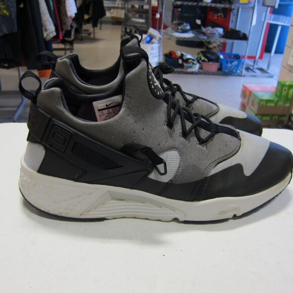 Nike Air Huarache Utility Mens 13 Pure Platinum/Wolf Grey/Black Shoe 806807-003 - Picture 5 of 10
